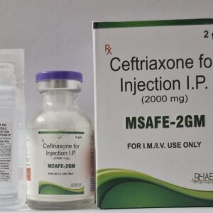 MSAFE-2GM (Ceftriaxone for Injection I.P. 2000 mg)